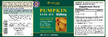 Vitamin World Pumpkin Seed Oil 1000 mg - herbal supplement