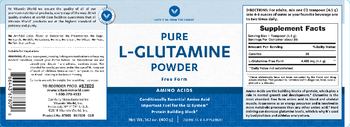 Vitamin World Pure L-Glutamine Powder Free Form - amino acid supplement