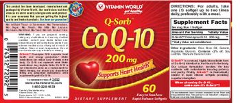 Vitamin World Q-Sorb Co Q-10 200 mg - supplement