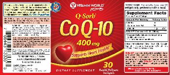 Vitamin World Q-Sorb Co Q-10 400 mg - supplement