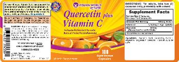 Vitamin World Quercetin Plus Vitamin C - vitamin supplement