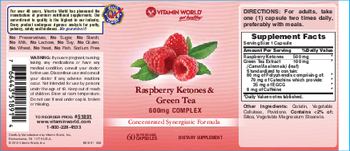 Vitamin World Raspberry Ketones & Green Tea 600 mg Complex - supplement