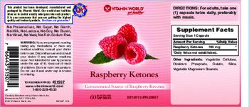Vitamin World Raspberry Ketones - supplement