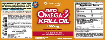 Vitamin World Red Omega-3 Krill Oil 1500 mg - supplement