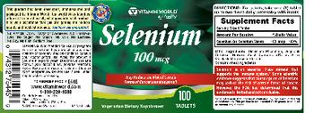 Vitamin World Selenium 100 mcg - supplement