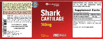 Vitamin World Shark Cartilage 740 mg - supplement
