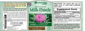Vitamin World Silymarin Milk-Thistle - herbal supplement