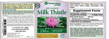 Vitamin World Silymarin Milk Thistle - herbal supplement