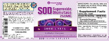 Vitamin World SOD Superoxide Dismutase 250 mg - supplement