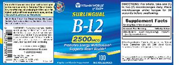 Vitamin World Sublingual B-12 2500 mcg - supplement
