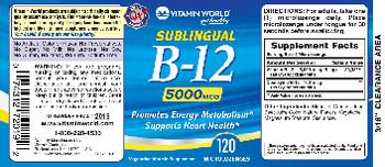 Vitamin World Sublingual B-12 5000 mcg - supplement