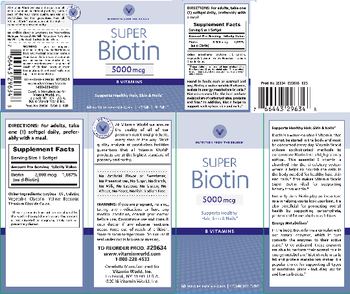Vitamin World Super Biotin 5000 mcg - vitamin supplement