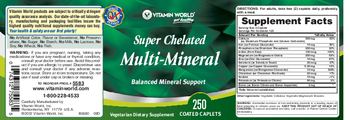 Vitamin World Super Chelated Multi-Mineral - vegetarian supplement