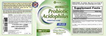 Vitamin World Super Potency Probiotic Acidophilus - supplement