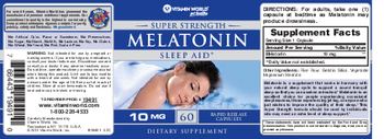 Vitamin World Super Strength Melatonin 10 mg - supplement