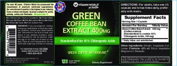 Vitamin World Svetol Green Coffee Bean Extract 400 mg - supplement