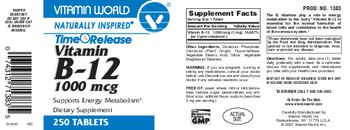 Vitamin World Time Release Vitamin B-12 1000 mcg - supplement