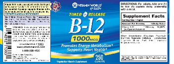 Vitamin World Timed Release B-12 1000 mcg - 