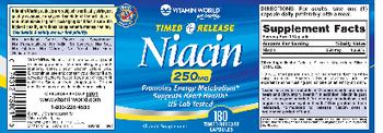 Vitamin World Timed Release Niacin 250 mg - vitamin supplement