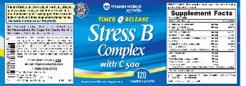 Vitamin World Timed Release Stress B Complex With C 500 - supplement