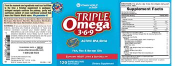 Vitamin World Triple Omega 3-6-9 - supplement