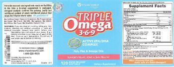 Vitamin World Triple Omega 3-6-9 - supplement