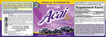 Vitamin World Triple Strength Acai 3x 3000 mg - supplement