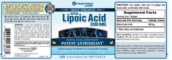 Vitamin World Triple Strength Alpha Lipoic Acid 300 mg - supplement