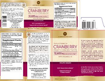 Vitamin World Triple Strength Cranberry Concentrate 12,600 mg - supplement