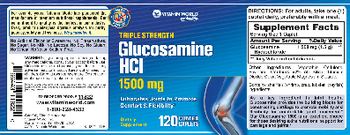 Vitamin World Triple Strength Glucosamine HCl 1500 mg - supplement