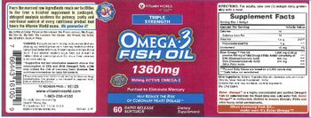 Vitamin World Triple Strength Omega-3 Fish Oil 1360 mg - supplement