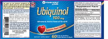 Vitamin World Ubiquinol 100 mg - supplement