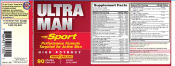 Vitamin World Ultra Man Sport - supplement