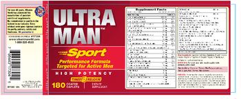 Vitamin World Ultra Man Sport - supplement