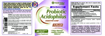 Vitamin World Ultra Potency Probiotic Acidophilus - supplement