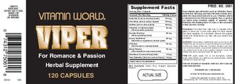 Vitamin World Viper - herbal supplement