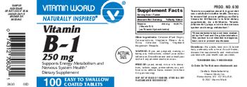Vitamin World Vitamin B-1 250 mg - supplement