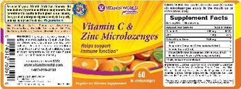 Vitamin World Vitamin C & Zinc Microlozenges - 