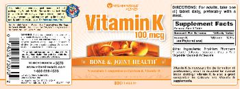 Vitamin World Vitamin K 100 mcg - 