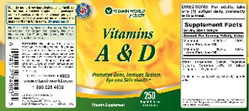 Vitamin World Vitamins A & D - vitamin supplement