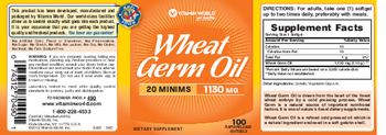 Vitamin World Wheat Germ Oil 1130 mg - supplement