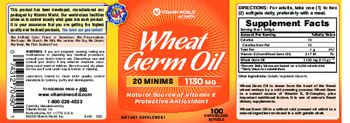 Vitamin World Wheat Germ Oil - supplement
