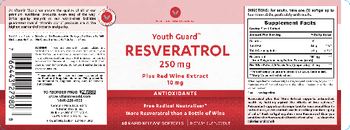 Vitamin World Youth Guard Resveratrol 250 mg Plus Red Wine Extract 10 mg - supplement