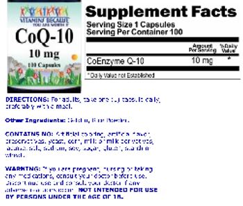 Vitamins Because Co-Q10 10 mg - supplement