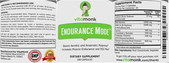 VitaMonk Endurance Mode - supplement