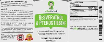 VitaMonk Resveratrol & Pterostilbene - supplement