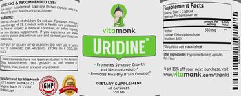 VitaMonk Uridine - supplement