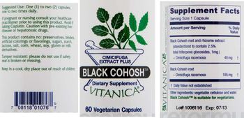 Vitanica Black Cohosh - supplement