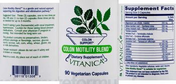 Vitanica Colon Motility Blend - supplement