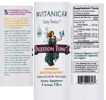 Vitanica Tasty Tonics Digestion Tonic Mint - supplement